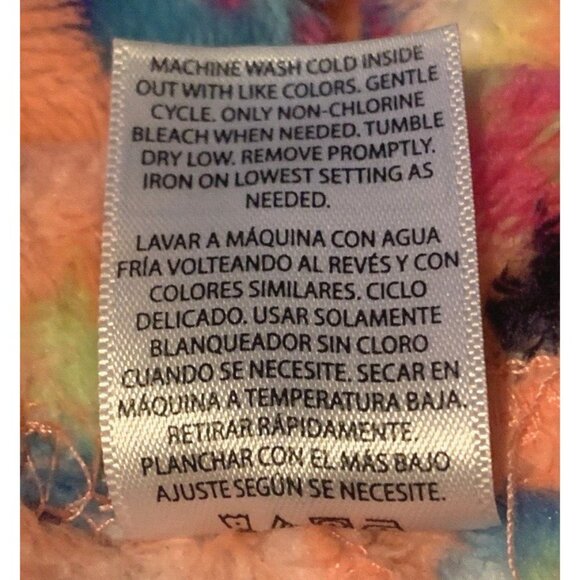 Girls Owl Fleece Pajamas Pants Size L/G 10-12 Waistband Flame Resistant Orange - Picture 8 of 8